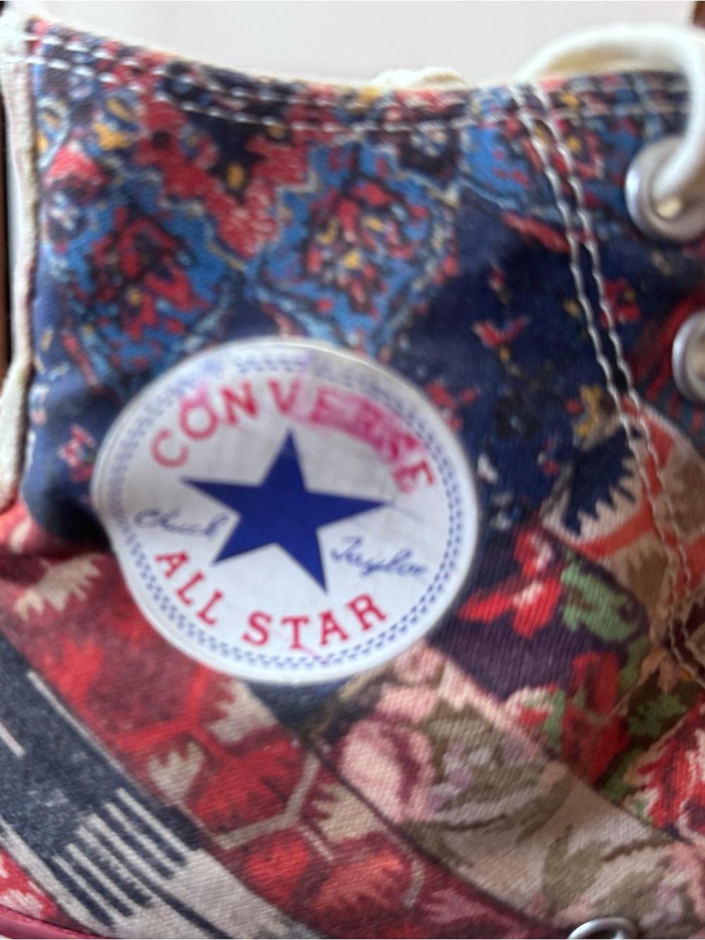 Converse Chuck Taylor All Star Hi Multi Natural Floral Tapestry Sneakers Size 9 - Picture 6 of 12